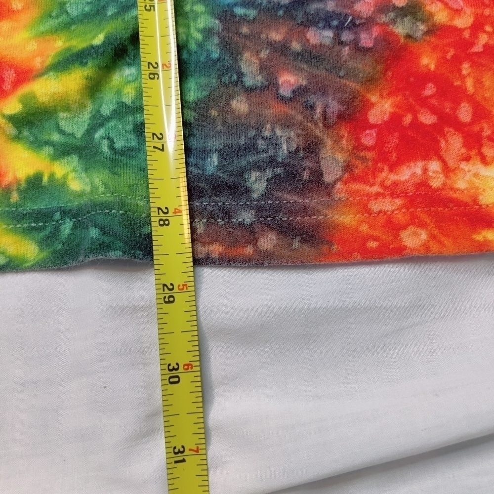 Bright Rainbow Tie Dye Tee Shirt T-shirt Florida Embroidery Sz Large - Picture 9 of 10